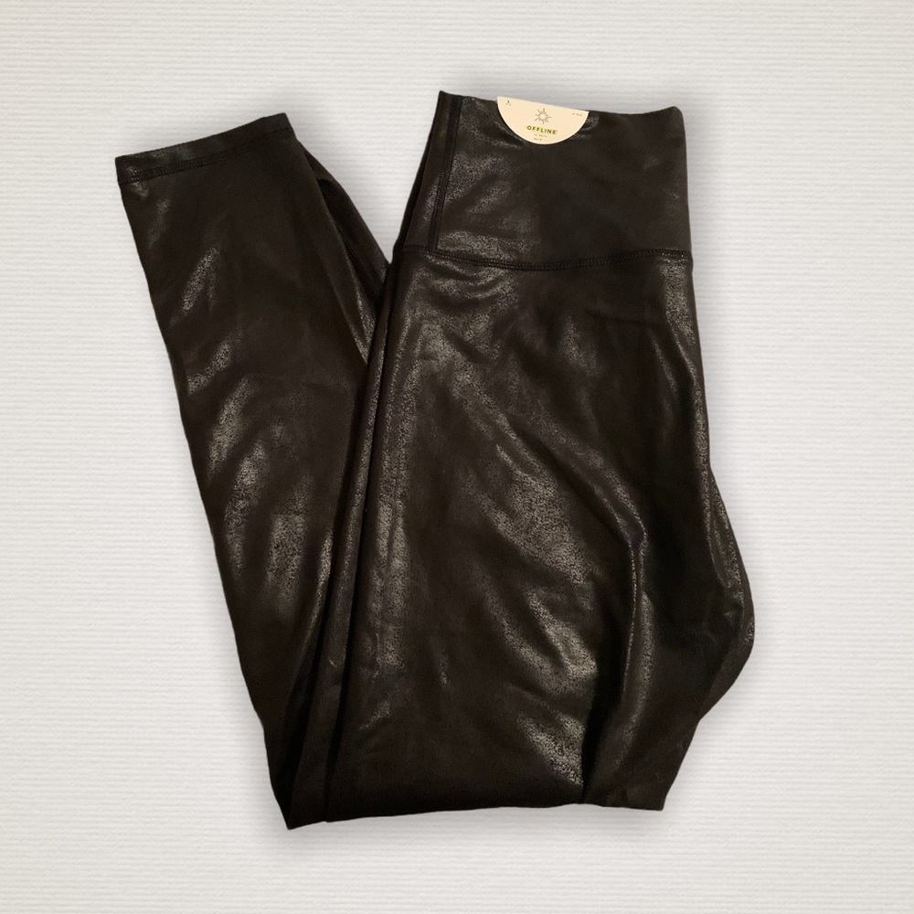 NWT size L Aerie High Waisted Crackle Leggings